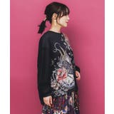 花蝶裏毛×レース切替プルオーバー | ScoLar | 詳細画像3 