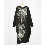 花柄×無地バイカラー裏毛ワンピース | ScoLar | 詳細画像8 