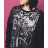 花柄×無地バイカラー裏毛ワンピース | ScoLar | 詳細画像5 