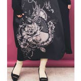 花柄×無地バイカラー裏毛ワンピース | ScoLar | 詳細画像6 