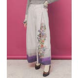 花柄裾グラデラメツイード×裏地パンツ | ScoLar | 詳細画像2 