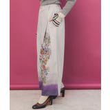 花柄裾グラデラメツイード×裏地パンツ | ScoLar | 詳細画像3 