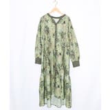 カーキ | 星座・楽器・雪の結晶柄 布帛×コーデュロイワンピース | ScoLar