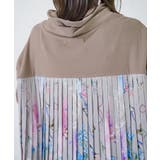 花柄素材切替タートルネックワンピース | ScoLar | 詳細画像13 