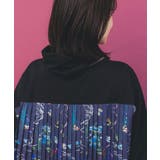 花柄素材切替タートルネックワンピース | ScoLar | 詳細画像5 