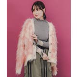 アイボリー | マーブル模様シャギーニットカーディガン | ScoLar