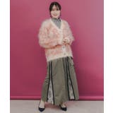 マーブル模様シャギーニットカーディガン | ScoLar | 詳細画像1