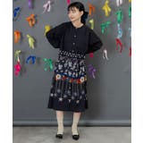 冬のオーナメント×花柄 前開きワンピース | ScoLar | 詳細画像1 