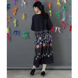 冬のオーナメント×花柄 前開きワンピース | ScoLar | 詳細画像4 