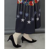 冬のオーナメント×花柄 前開きワンピース | ScoLar | 詳細画像7 