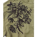 花刺繍トレンチコート風 異素材切替ワンピース | ScoLar | 詳細画像16 