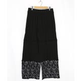 花蝶柄テレコ素材メロウ入りパンツ | ScoLar | 詳細画像8 