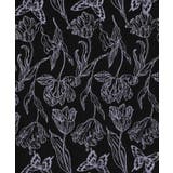 花蝶柄テレコ素材メロウ入りパンツ | ScoLar | 詳細画像9 