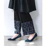 花蝶柄テレコ素材メロウ入りパンツ | ScoLar | 詳細画像4 