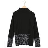 ブラック | 花蝶柄テレコ素材メロウ入りインナー | ScoLar