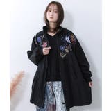 リボン×花刺繍ドルマンスリーブブルゾン | ScoLar | 詳細画像2 