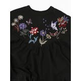 花蝶刺繍シャーリング生地ティアード風ワンピース | ScoLar | 詳細画像12 