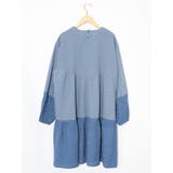 花蝶刺繍シャーリング生地ティアード風ワンピース | ScoLar | 詳細画像13 