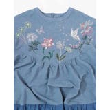 花蝶刺繍シャーリング生地ティアード風ワンピース | ScoLar | 詳細画像14 