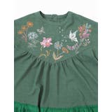 花蝶刺繍シャーリング生地ティアード風ワンピース | ScoLar | 詳細画像16 