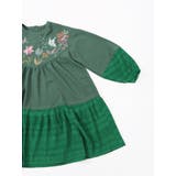 花蝶刺繍シャーリング生地ティアード風ワンピース | ScoLar | 詳細画像17 