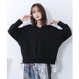 ブラック | 星座×ステンドグラス柄プリーツ切替プルオーバー | ScoLar