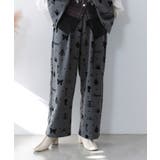 チャコールグレー | アンティーク調フロッキープリントパンツ | ScoLar