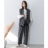 アンティーク調フロッキープリントパンツ | ScoLar | 詳細画像1 