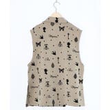 アンティーク調フロッキープリントベスト | ScoLar | 詳細画像13 