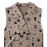 アンティーク調フロッキープリントベスト | ScoLar | 詳細画像15 