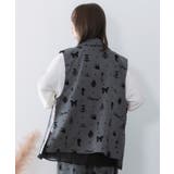 アンティーク調フロッキープリントベスト | ScoLar | 詳細画像4 
