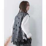 アンティーク調フロッキープリントベスト | ScoLar | 詳細画像5 