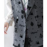 アンティーク調フロッキープリントベスト | ScoLar | 詳細画像7 