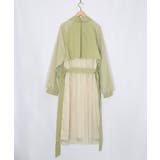 チュール重ね花刺繍ロングコート | ScoLar | 詳細画像23 