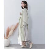 チュール重ね花刺繍ロングコート | ScoLar | 詳細画像4 