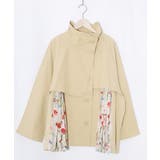 クラシカル柄プリーツ×ツイルトレンチ風コート | ScoLar | 詳細画像12 