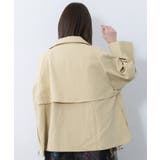 クラシカル柄プリーツ×ツイルトレンチ風コート | ScoLar | 詳細画像4 