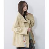 クラシカル柄プリーツ×ツイルトレンチ風コート | ScoLar | 詳細画像5 