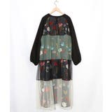 クラシカル花柄チュール重ねワンピース | ScoLar | 詳細画像12 