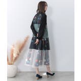 クラシカル花柄チュール重ねワンピース | ScoLar | 詳細画像5 