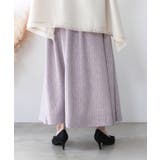 花柄布帛×ラメ入りストライプ柄 リバーシブルスカート | ScoLar | 詳細画像11 