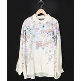 アイボリー | 花柄布帛シャツ | ScoLar