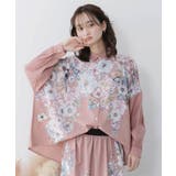 ピンク | 花柄布帛シャツ | ScoLar