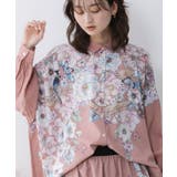 花柄布帛シャツ | ScoLar | 詳細画像6 