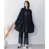 蝶刺繍×蝶ボタン付きニットカーディガン | ScoLar | 詳細画像1 