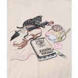 ネコ×作曲刺繍ポンチ生地半袖Tシャツ | ScoLar | 詳細画像8