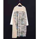 アンティークプリント柄切替ワンピース | ScoLar | 詳細画像10 