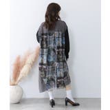 アンティークプリント柄切替ワンピース | ScoLar | 詳細画像4 