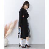 アンティークプリント柄切替ワンピース | ScoLar | 詳細画像5 