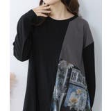 アンティークプリント柄切替ワンピース | ScoLar | 詳細画像6 